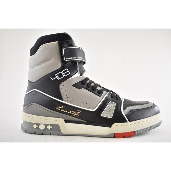 Louis Vuitton LV Trainer Sneaker Boot Black High Top Advanced Tech UK 8 US 9 10 - Picture 2 of 16
